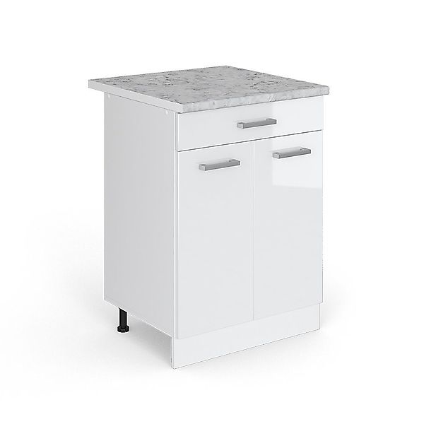 Vicco Schranksystem R-Line, Weiß Hochglanz/Weiß, 60 günstig online kaufen