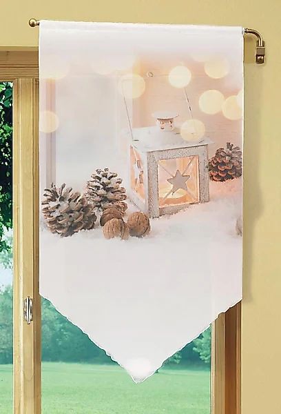 HOME WOHNIDEEN Scheibengardine »LATERNE«, (1 St.), HxB: 100x60 günstig online kaufen