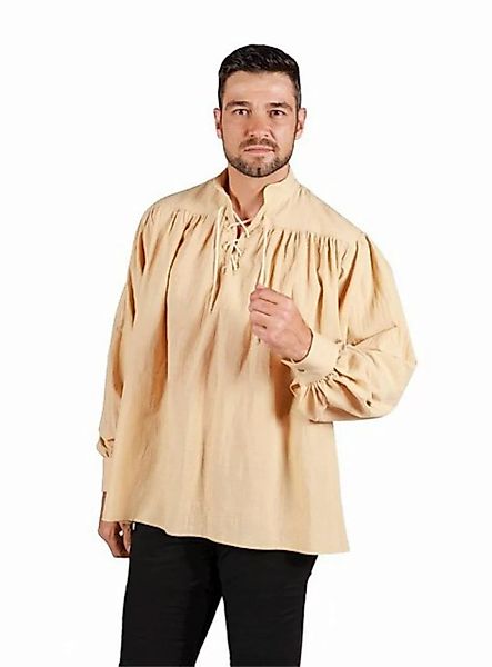 thetru T-Shirt Schnürhemd beige Mittelalter- und Renaissance-Hemd mit Korde günstig online kaufen