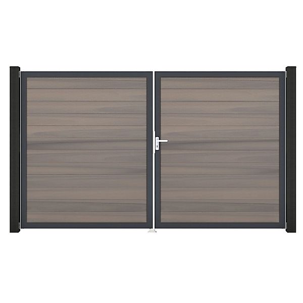 GroJa Solid Steckzaun Tor DIN Rechts DB Bi-Color Sand günstig online kaufen