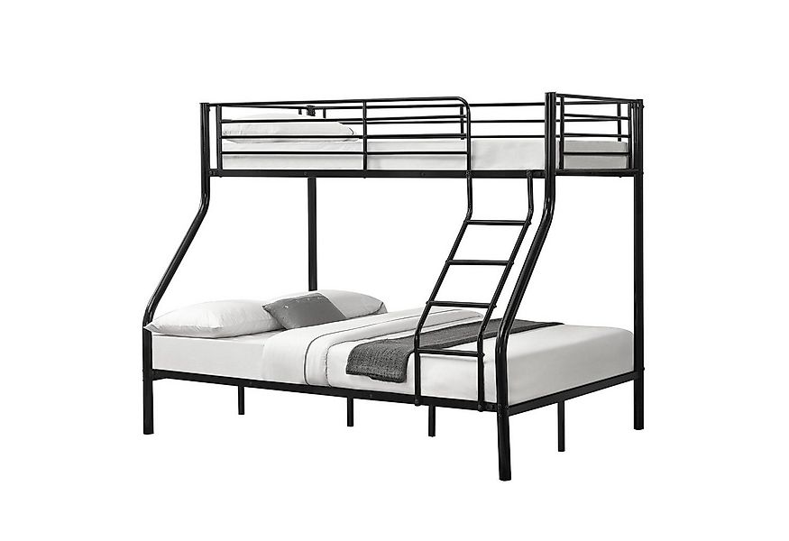 neu.haus Etagenbett, »Sortland« Bettgestell 200x140/90cm Metall Schwarz günstig online kaufen