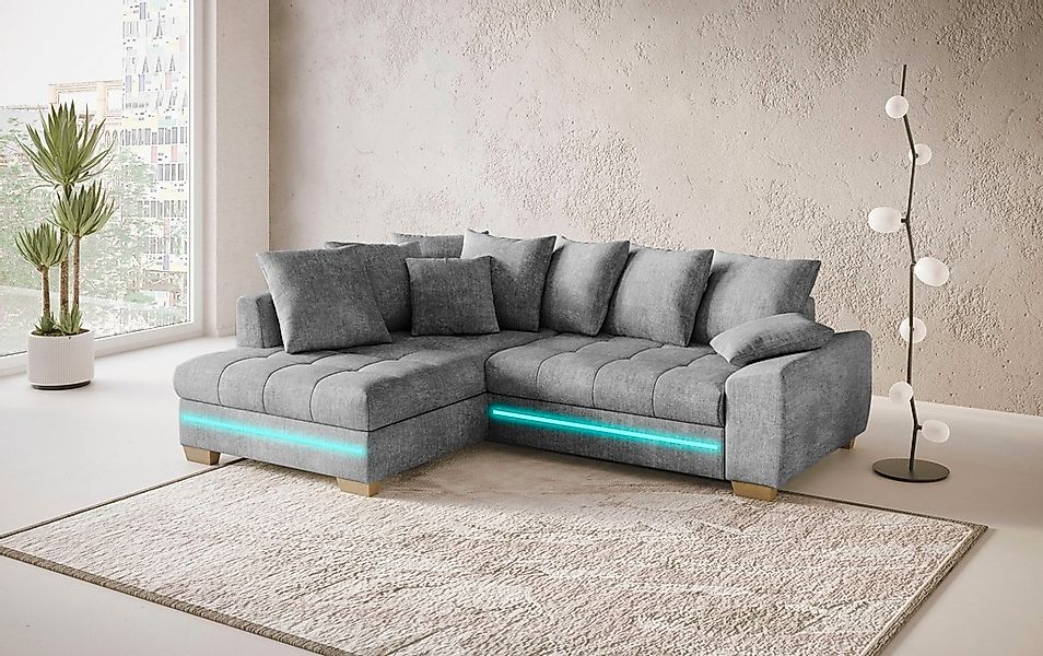 Mr. Couch Ecksofa »Nikita II, L-Form« mit Kaltschaum, RGB-LED Beleuchtung, günstig online kaufen