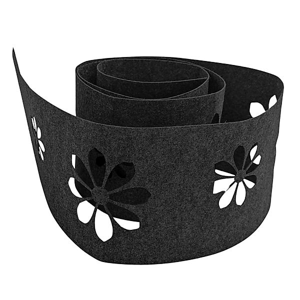 zaunzu Sichtschutz Design Vlies Dekor Sonnenblume Einzelstreifen Schwarzgra günstig online kaufen