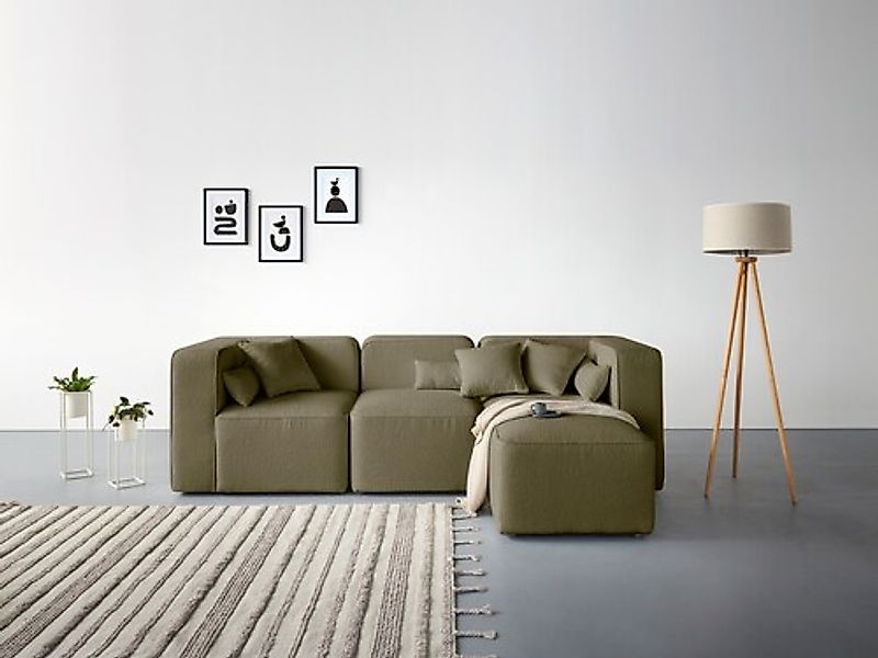Home affaire 3-Sitzer »Sundstrup L-Form« Modulserie, individuelle Zusammens günstig online kaufen