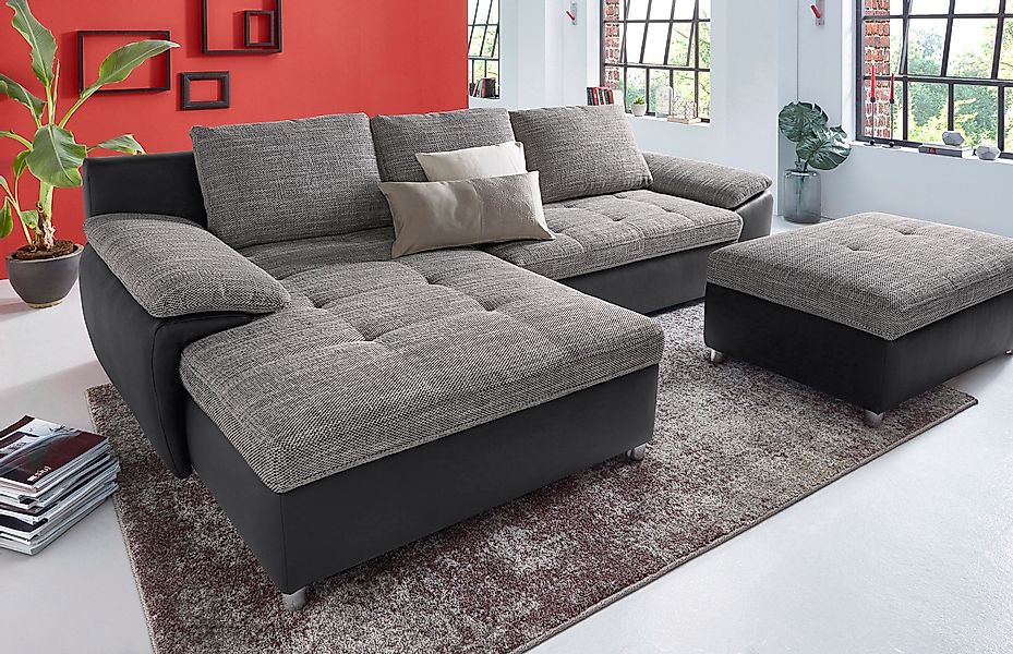 sit&more Ecksofa "Labene L-Form", wahlweise mit Bettfunktion und Bettkasten günstig online kaufen