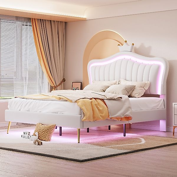 STILVORA Kinderbett 140x200 Polsterbet mit Matratze,Jugendbett günstig online kaufen