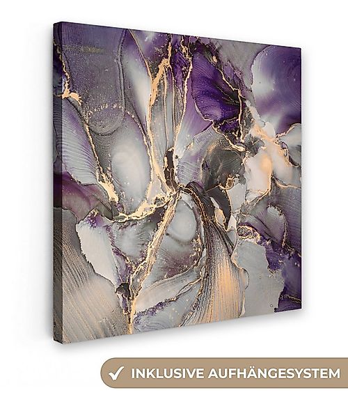 OneMillionCanvasses® Leinwandbild Gold - Lila - Marmor, Fotodruck (1 St), W günstig online kaufen