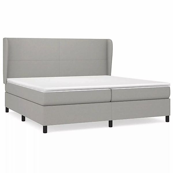 Vidaxl Boxspringbett Mit Matratze Hellgrau 200x200 Cm Stoff günstig online kaufen