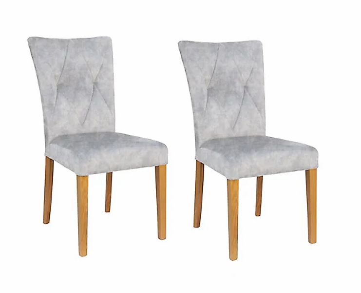 Home affaire 4-Fußstuhl »Diamond«, (Set), 2 St., Samtvelours, Sitz und Ruec günstig online kaufen