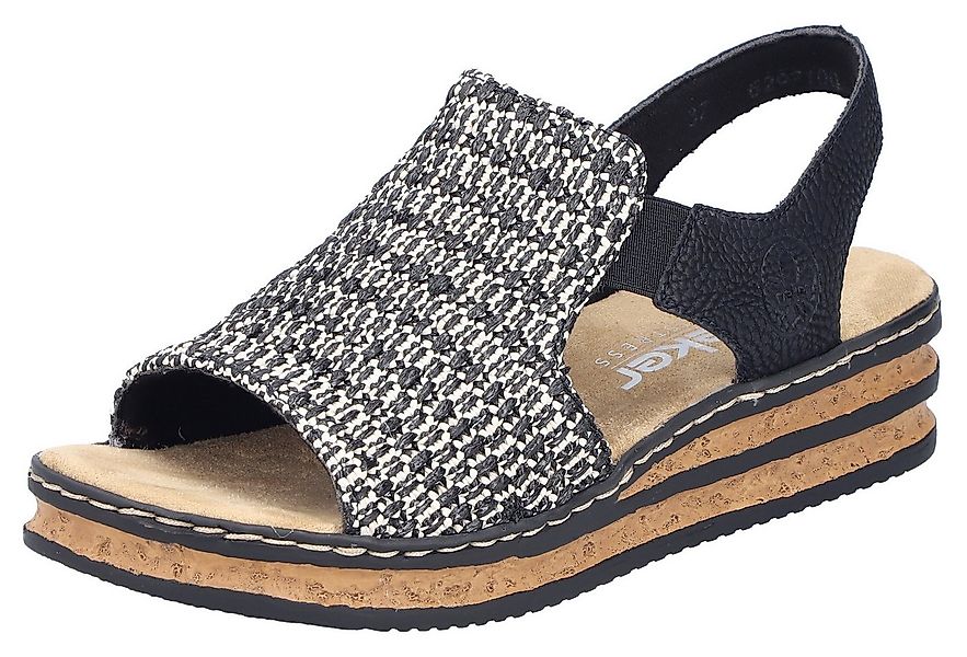 Rieker Keilsandalette Sommerschuh, Strandschuh, Sandale in Flechtoptik günstig online kaufen