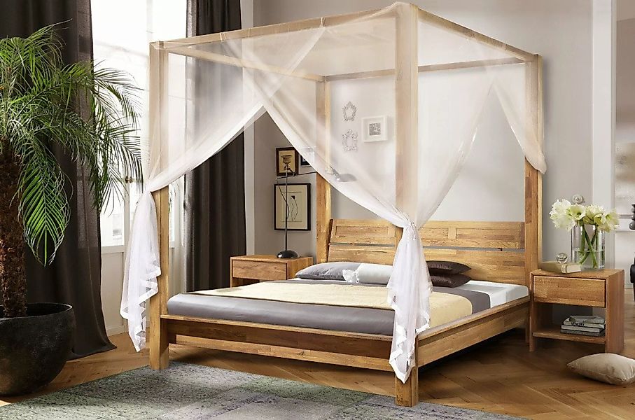 Main Möbel Himmelbett Bett 180x200cm 'Heaven' Wildeiche massiv günstig online kaufen