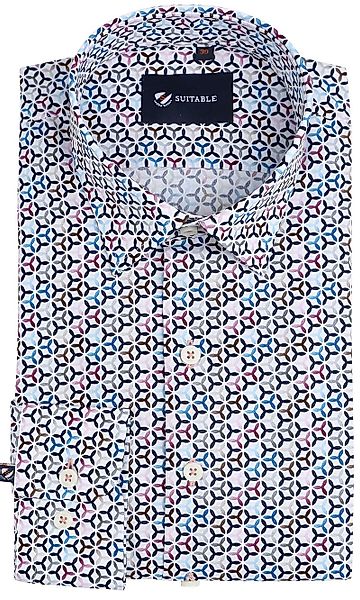 Suitable Hemd Print Mehrfarbig - Größe 41 günstig online kaufen