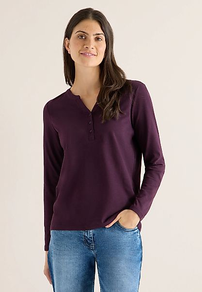 Cecil Langarmshirt aus reiner Baumwolle günstig online kaufen