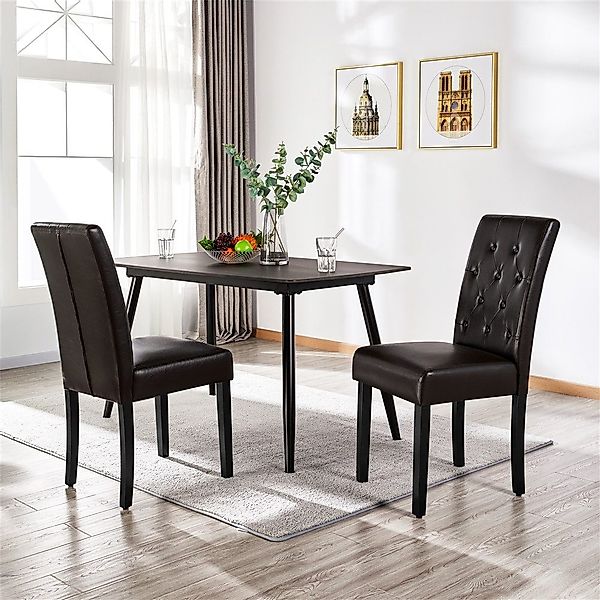 Yaheetech Esszimmerstuhl Küchenstuhl mit Hoher Rückenlehne günstig online kaufen