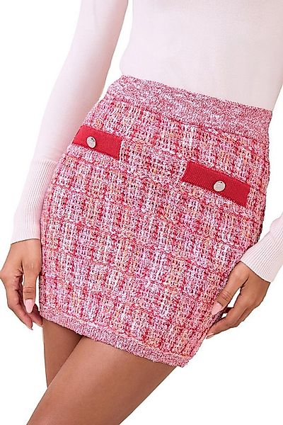 LIPSY Minirock Lipsy Geknöpfter Strick-Minirock aus Bouclé (1-tlg) günstig online kaufen