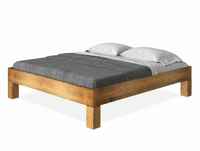 Moebel-Eins Massivholzbett, CURBY 4-Fuß-Bett ohne Kopfteil, Material Massiv günstig online kaufen