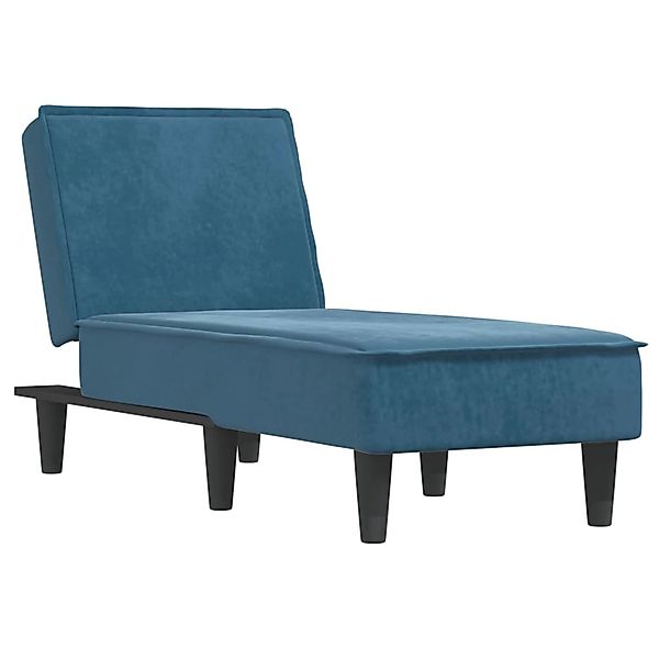 vidaXL Chaiselongue, Liegesofa Blau Samt günstig online kaufen
