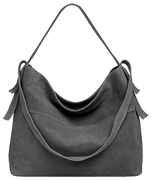 Caspar Schultertasche große Vintage Damen Leder günstig online kaufen