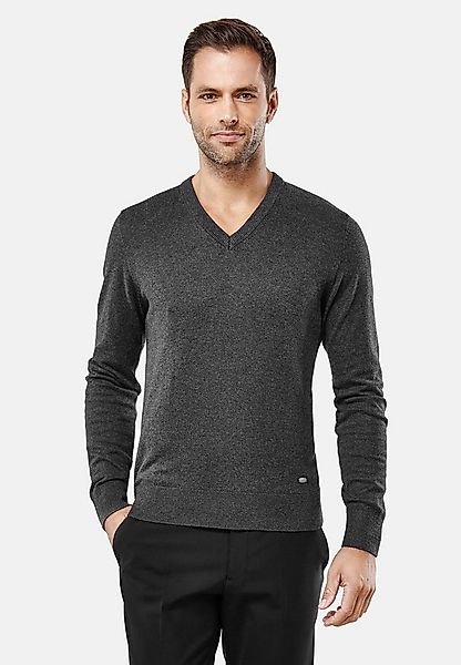 Vincenzo Boretti V-Ausschnitt-Pullover tailliert V Neck günstig online kaufen