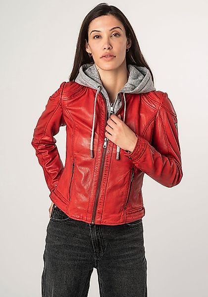 Mauritius Lederjacke MWAdila mit Stehkragen, Kapuze, günstig online kaufen