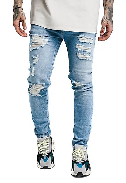 SikSilk Herren Jeans VINTAGE PLUS DENIMS SS-14300 Hellblau Bleached Blue günstig online kaufen