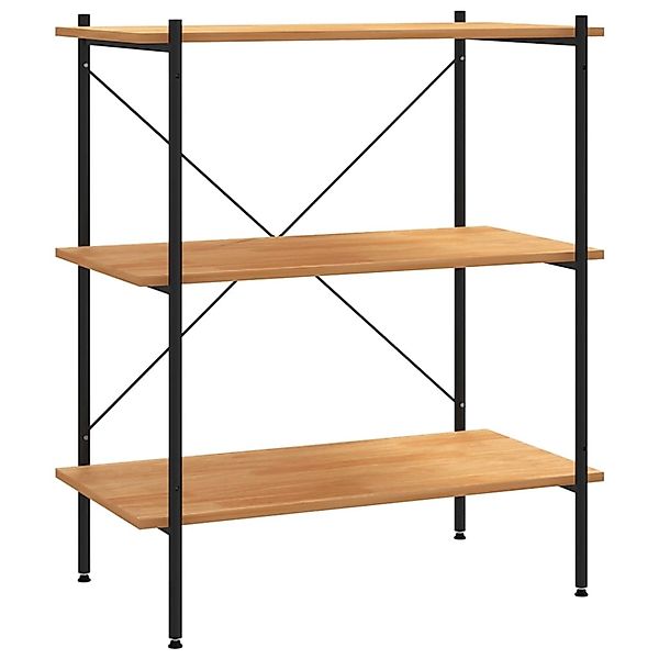 vidaXL Regal mit 3 Böden Schwarz und Eiche-Optik 80x40x92 cm günstig online kaufen