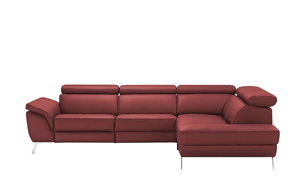 uno Ecksofa Leder  Dallas ¦ rot ¦ Maße (cm): B: 283 H: 74 T: 228.0 Polsterm günstig online kaufen