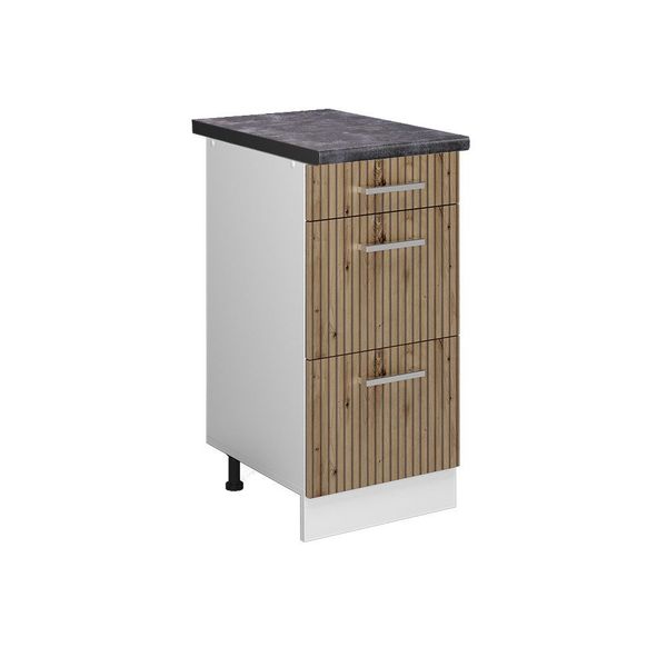 Vicco Spülenunterschrank R-Line, Artisan-Eiche/Weiß, 80 cm, günstig online kaufen