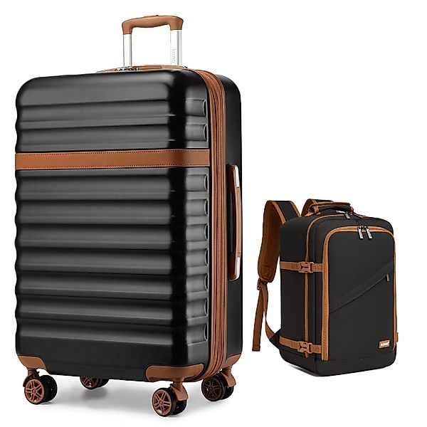 KONO Kofferset, Hartschalenkoffer (55/65/75 cm)+20L Kabinenrucksack günstig online kaufen