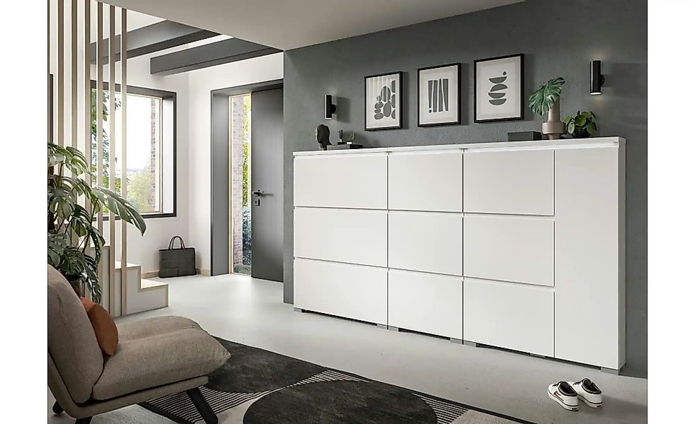 uno Schuhschrank   ¦ weiß ¦ Maße (cm): B: 95 H: 130 T: 18.0 Garderoben & Kl günstig online kaufen