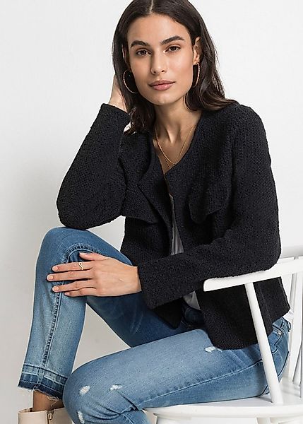bonprix Strickjacke Loose fit, mit Bouclégarn, femininer Stil günstig online kaufen