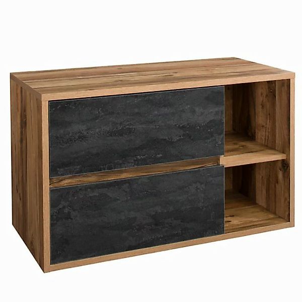 Lomadox Waschbeckenschrank HARLOW-56 Waschtischunterschrank 100 cm Eiche mi günstig online kaufen