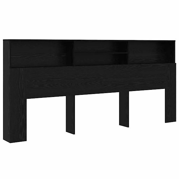 vidaXL Kopfteil Schrank Schwarz Eichen-Optik 220 x 19 x 101,5 cm 879449 günstig online kaufen
