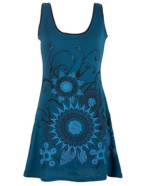 Vishes Sommerkleid Ärmelloses Blumenkleid mit weitem Ausschnitt Hippie, Eth günstig online kaufen