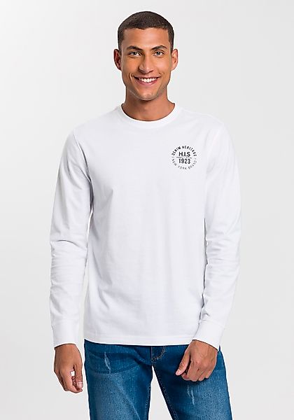 H.I.S Langarmshirt, (Packung, 2 tlg., 2er-Pack), Langarm, bedruckt, Rundhal günstig online kaufen