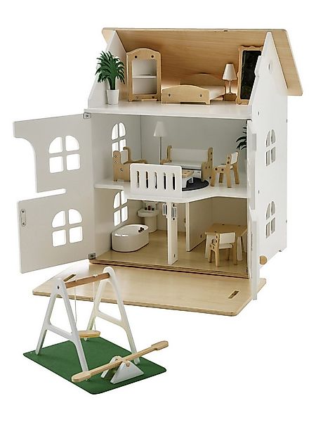 vertbaudet Puppenhaus Puppenhaus mit Zubehör aus Holz FSC® günstig online kaufen