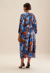 seidensticker Sommerkleid "Schwarze Rose" 3/4-Arm Rundhals Floral günstig online kaufen