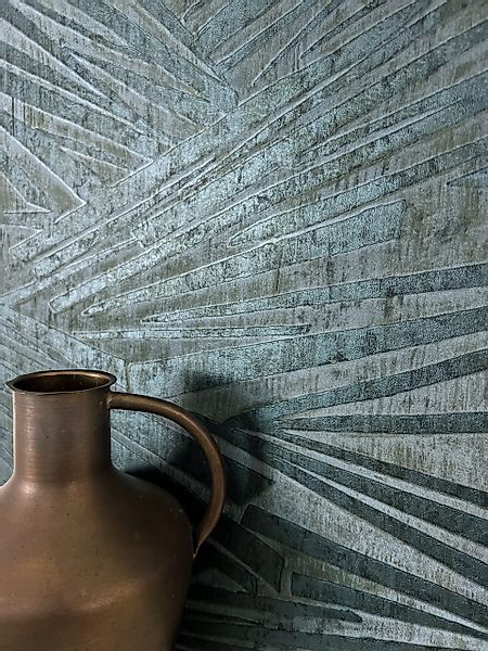 Newroom Vliestapete, Blau Tapete Glamour Linien günstig online kaufen