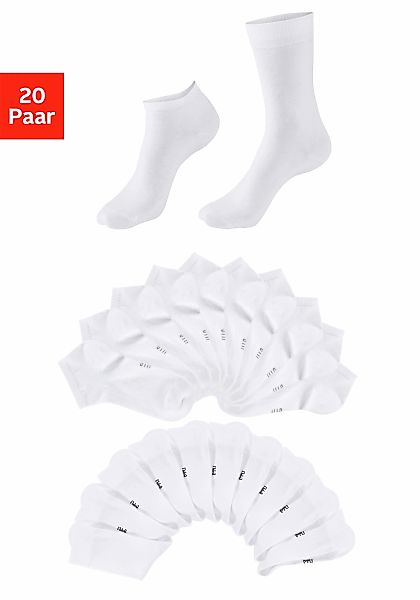 H.I.S Basicsocken Packung, 20 Paar tlg. zwei Längen im Kombi Pack günstig online kaufen
