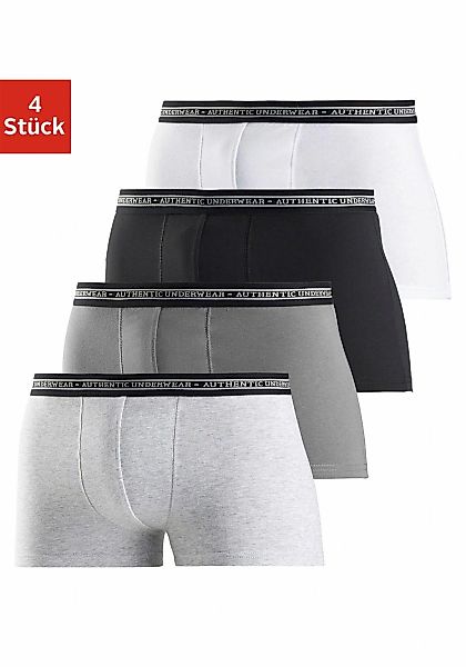 AUTHENTIC UNDERWEAR Boxer "Boxershorts für Herren" Packung, 4 Stk., schwarz günstig online kaufen