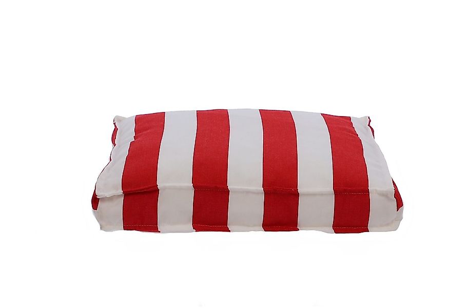 Outdoor BOXKISSEN Basic Streifen weiß/rot 40 x 40 günstig online kaufen
