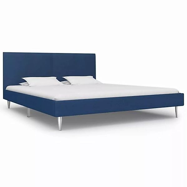 furnicato Bett Bettgestell Blau Stoff 180 x 200 cm günstig online kaufen