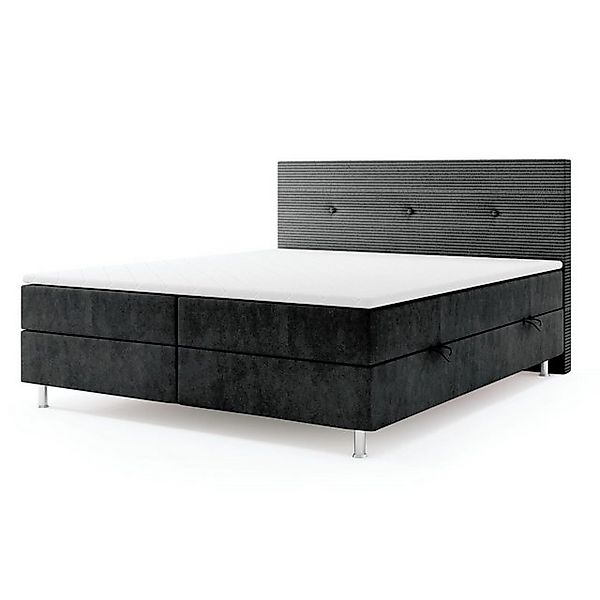 inter Boxspringbett Boxspringbett SALVADOR mit Bettkasten 180x200cm Samtsto günstig online kaufen