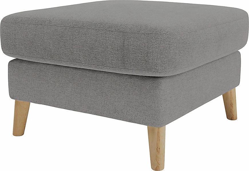 Home affaire Polsterhocker "MARSEILLE" Massivholzbeine Eiche, Landhausstil, günstig online kaufen