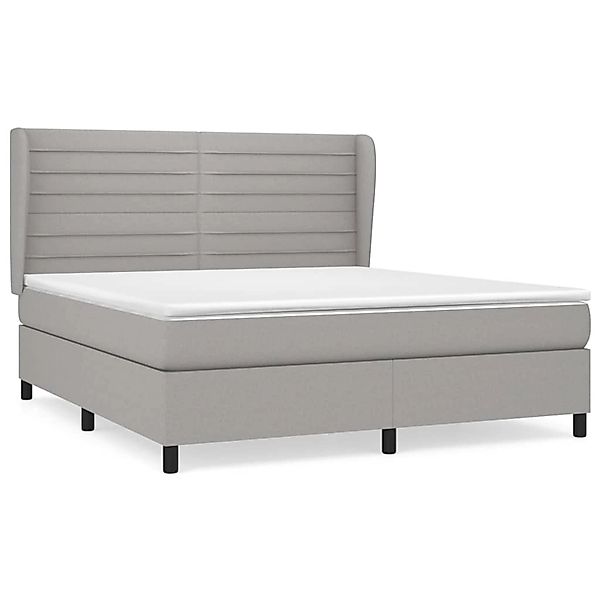 vidaXL Boxspringbett mit Matratze Hellgrau 180x200 cm Stoff1372355 günstig online kaufen