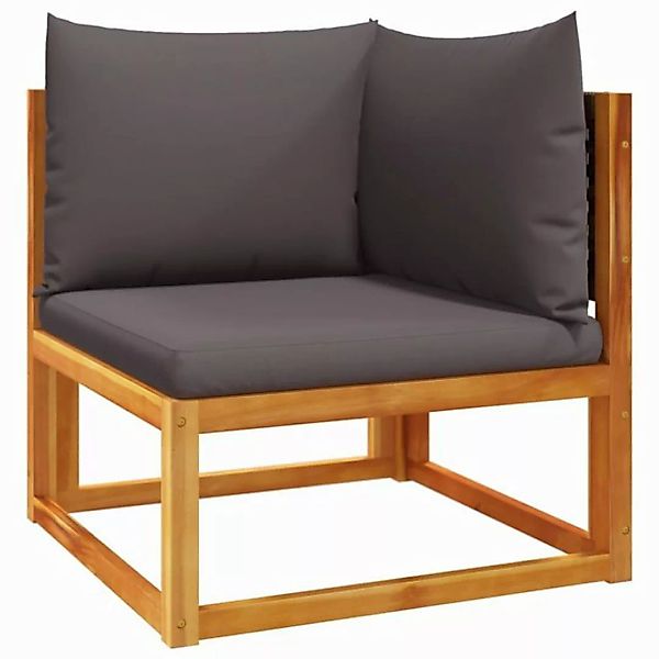 vidaXL Loungesofa Garten-Ecksofa mit Kissen Massivholz, 1 Teile günstig online kaufen