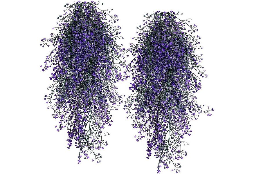 Kunstblume 4 Stück Künstliche Blumen an der Wand,80cm Künstliche Hängepflan günstig online kaufen