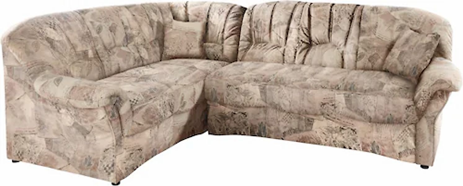DOMO collection Ecksofa »Bahia, zeitlos und elegant, bequeme Armlehnen, L-F günstig online kaufen