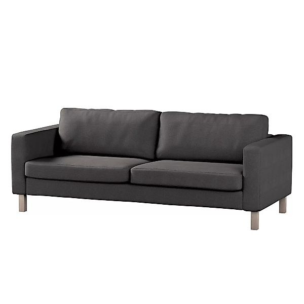 Bezug für Karlstad 3-Sitzer Sofa nicht ausklappbar, kurz, dunkelgrau, Bezug günstig online kaufen