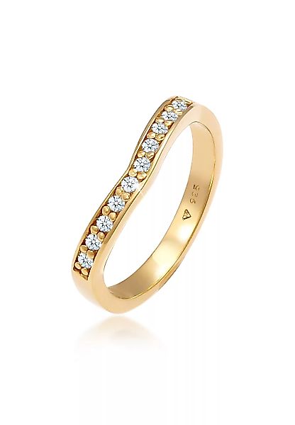 Elli DIAMONDS Diamantring "Diamanten (0.15 ct) V-Form Verlobung 925 Silber" günstig online kaufen